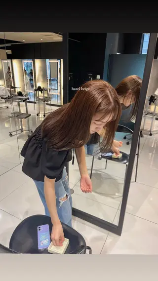 セミロング saki‪🌱‬♡ /ボブ/透明感カラーのヘアスタイル