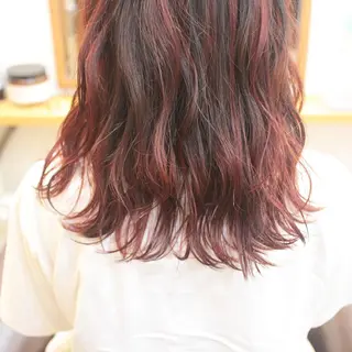 セミロング Click所属・クニモトハルナ ボブ/柔らかカラーのヘアスタイル
