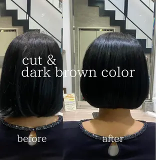 ショート カラー Ash 銀座店所属・骨格補正カット /マンツーマン/のヘアスタイル