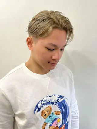 ショート カラー パーマ ヘアアレンジ メンズ 💎髪質改善特化💎 RUITOのヘアスタイル