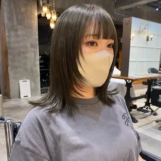 ミディアム カラー ニュアンスデザイン/ SHOUTOのヘアスタイル