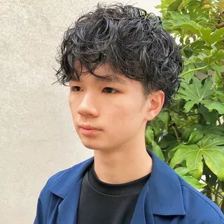 ショート パーマ メンズ カットハウスwith所属・角田 翔太郎のヘアスタイル