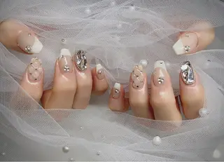 ネイル I-nailロング /ワンホン/キラキラのネイルデザイン