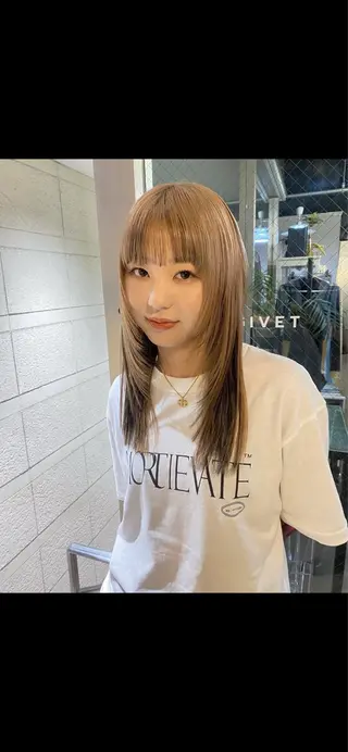 ミディアム カラー ヘアアレンジ GIVET (ジヴェ)所属・撮影モデル募集 🦋soemikaのヘアスタイル
