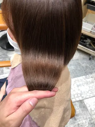 ショート カラー パーマ 新宿✨顔周りカット 韓国ヘア/坂本亜裟海のヘアスタイル