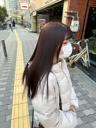 ロング カラー 艶髪レイヤー上田 紗也🇰🇷💗のヘアスタイル