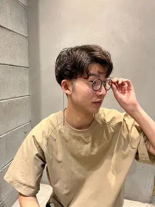 パーマ こまつばらみお/レイ ヤー/ダブルカラーのヘアスタイル