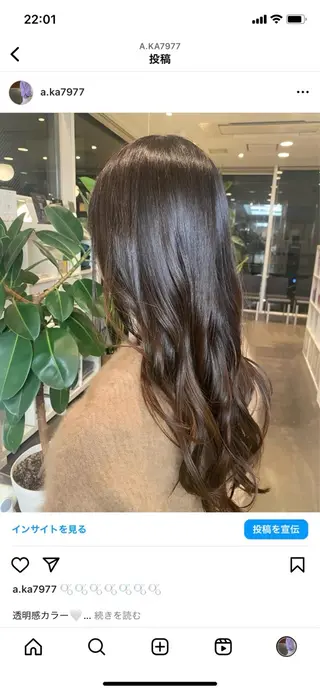 ロング DIFINOaoyama所属・🎧ayaka/ボブ /透明感カラー 🩵のヘアスタイル