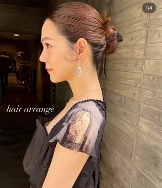 ミディアム ヘアアレンジ la fith所属・rico_by ヘアとアイブロウのヘアスタイル