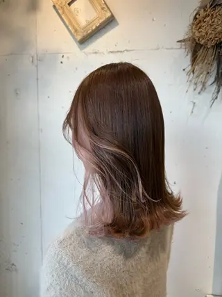 ミディアム カラー かとう なこ🐾のヘアスタイル