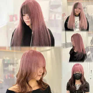 ロング GaKu/ハイトーン /ブリーチ/ブロンドのヘアスタイル