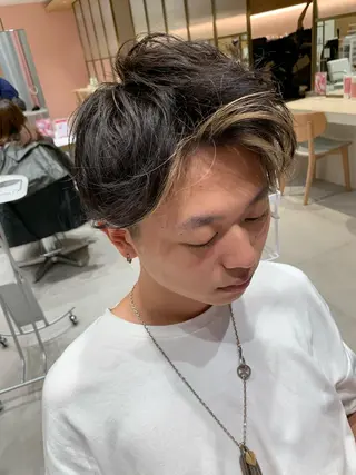 ショート カラー メンズ レイヤー専門家 ダブルカラー修のヘアスタイル