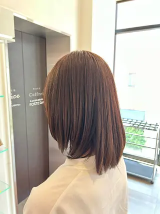 ミディアム カラー 京野 美月のヘアスタイル