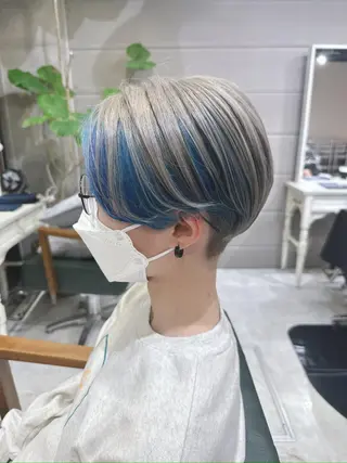 ショート カラー ヘアアレンジ メンズ 𝐑𝐈𝐍𝐊𝐀 🐣🩷のヘアスタイル