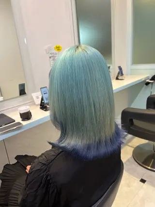 ミディアム カラー ブリーチカラー 🩵MIZUKIのヘアスタイル