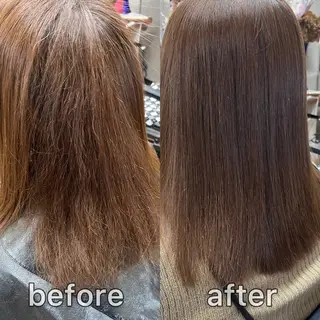 ミディアム パーマ KIZU 髪質改善 オカルト怪談のヘアスタイル