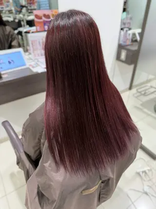 ロング カラー 艶カラー/縮毛矯正/ ブリーチカラー/みなのヘアスタイル