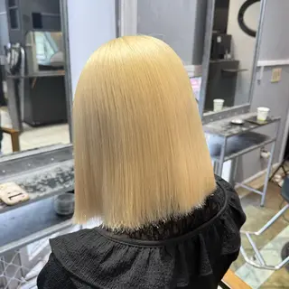 ミディアム カラー ハイトーン/ 髪質改善/上質艶髪のヘアスタイル