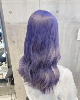 セミロング カラー 韓国ヘア特化💍 tiam💍ブリーチのヘアスタイル