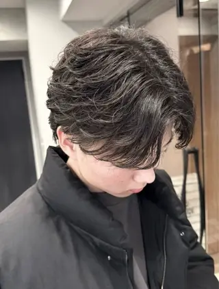 ショート パーマ ガウディ 博多店所属・ヒガシタスク /メンズ特化のヘアスタイル