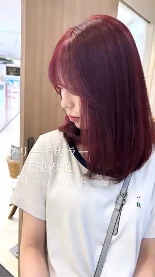 ミディアム カラー 似合わせカラー/艶 髪質改善/ヨシザキのヘアスタイル