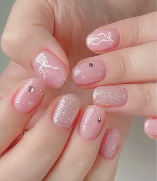 ネイル 🎀PG🩵 ネイルサロンのネイルデザイン