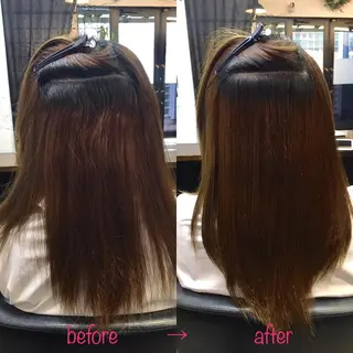 セミロング 縮毛矯正&髪質改善 MAILHAIRのヘアスタイル