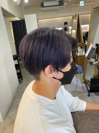 ショート カラー メンズ ボブ /ニュアンス/ satomi🧸💖のヘアスタイル