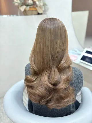 ロング カラー 新宿/韓国ヘア 中明度カラー/かやのヘアスタイル