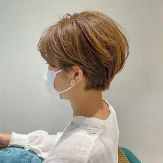 ショート カラー ヘアアレンジ Nancy所属・束感まつげ❤︎ あみのマツエク・マツパデザイン