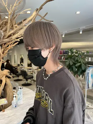 ショート カラー メンズ カラーモデル⚡️ REONのヘアスタイル