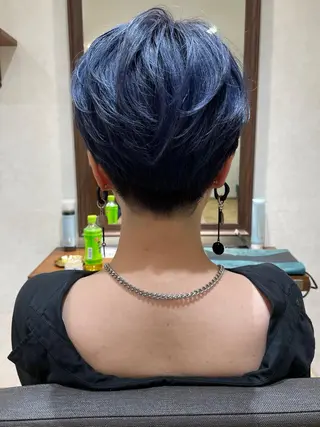 ショート カラー 🎀大川 錬🎀 ブリーチなしWカラーのヘアスタイル