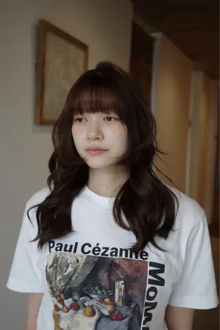 ロング カラー kibako ayanoのヘアスタイル