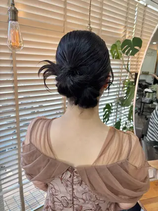 ロング ヘアアレンジ bright所属・miku ヘアセット/着付けのヘアスタイル