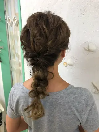 ミディアム 六本木/ヘアセット /hairmakeのヘアスタイル