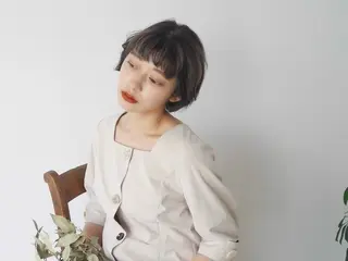 ショート ヘアアレンジ 久力琴音''透明感 カラー''アレンジのヘアスタイル