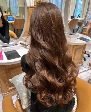 ロング カラー ❤️ブリーチなし💚 ダブルカラー平野実花のヘアスタイル