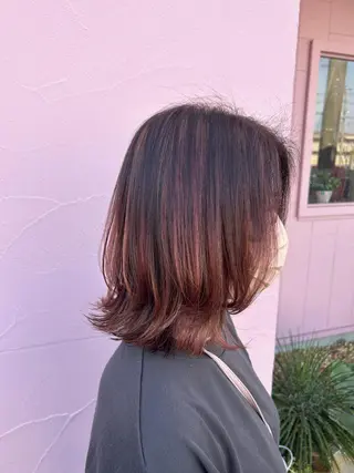 ミディアム カラー 💙ルル💙 ハイトーン/レイヤーのヘアスタイル