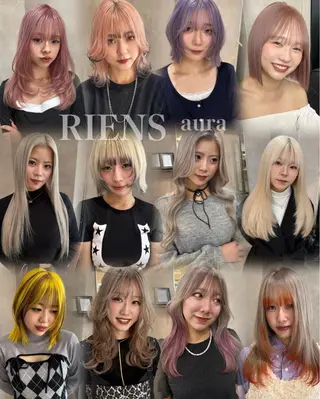 ロング カラー ヘアアレンジ RIENS aura / ayu ♡のヘアスタイル