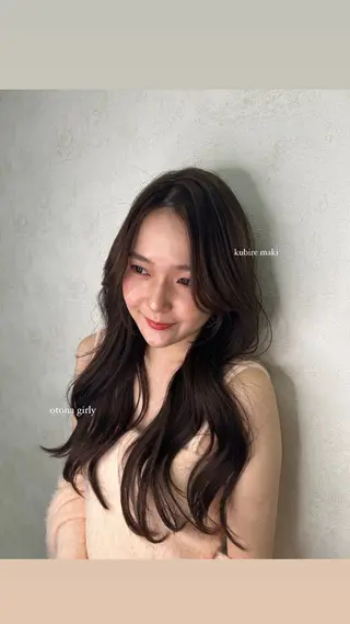 ロング rio￤ブラウン￤暗 髪￤縮毛矯正🌙のヘアスタイル