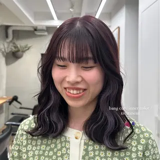 ミディアム カラー Lomalia Rukaのヘアスタイル