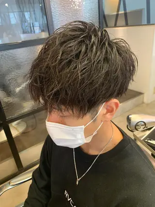 ショート メンズ メンズパーマ/難波/ 心斎橋　室園亮佑のヘアスタイル