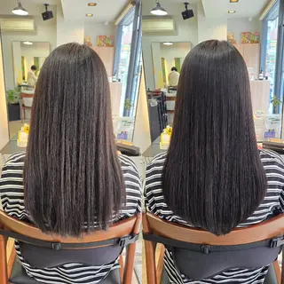 セミロング stoke TOKYO所属・野村 果音(カノン)のヘアスタイル