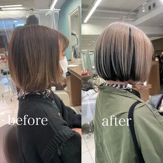 ミディアム カラー 福島成美/髪質改善 縮毛矯正/カラーのヘアスタイル