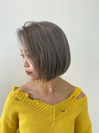 ショート カラー CIERA.南船場所属・yuna🧡/心斎橋 ハイトーン/ブリーチのヘアスタイル