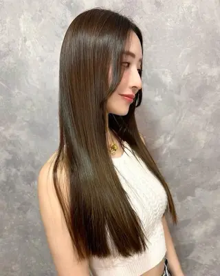 ロング 西新/縮毛矯正 /メンズカットのヘアスタイル