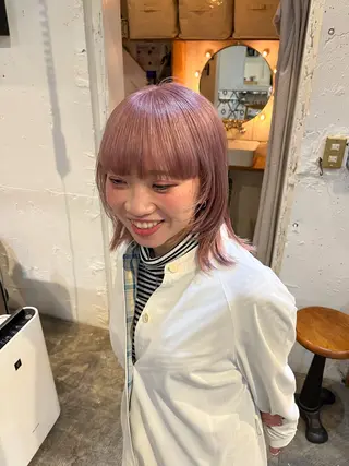 ミディアム カラー ブリーチ/レイヤー momoha🐰🪡のヘアスタイル