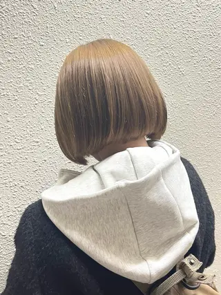 ショート カラー うる艶カラー× ハイトーン/miuのヘアスタイル