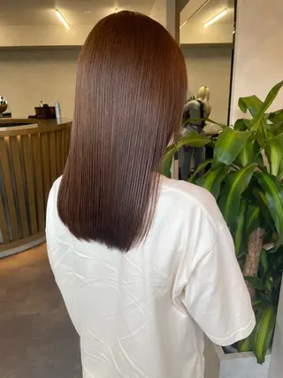 セミロング 【髪質改善】 【酸性ストレート】のヘアスタイル
