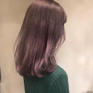 ミディアム カラー 柔らかブラウン/顔周 りレイヤー♡ユウシのヘアスタイル